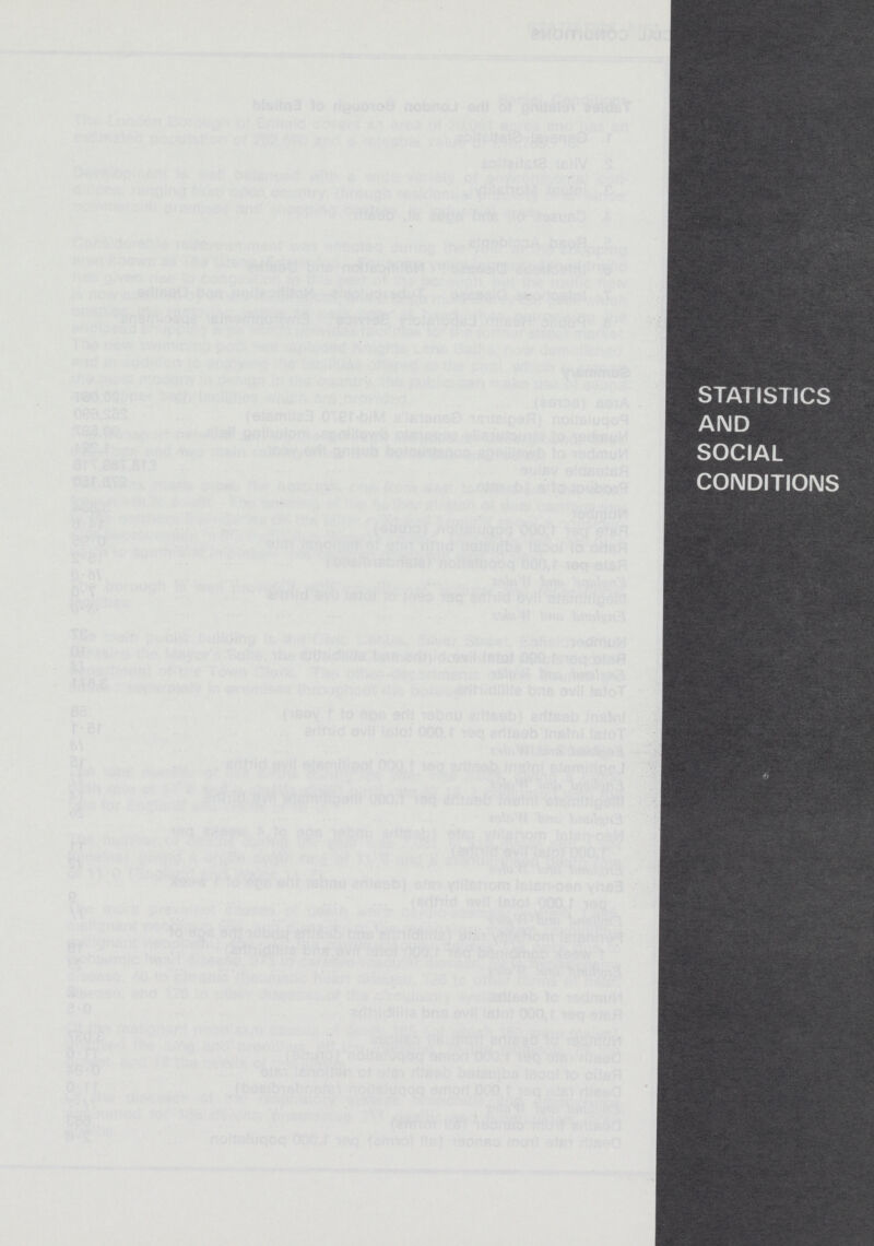 STATISTICS AND SOCIAL CONDITIONS
