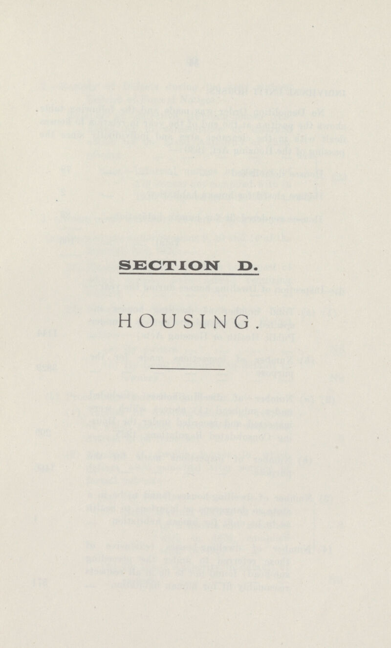 SECTION D. HOUSING.