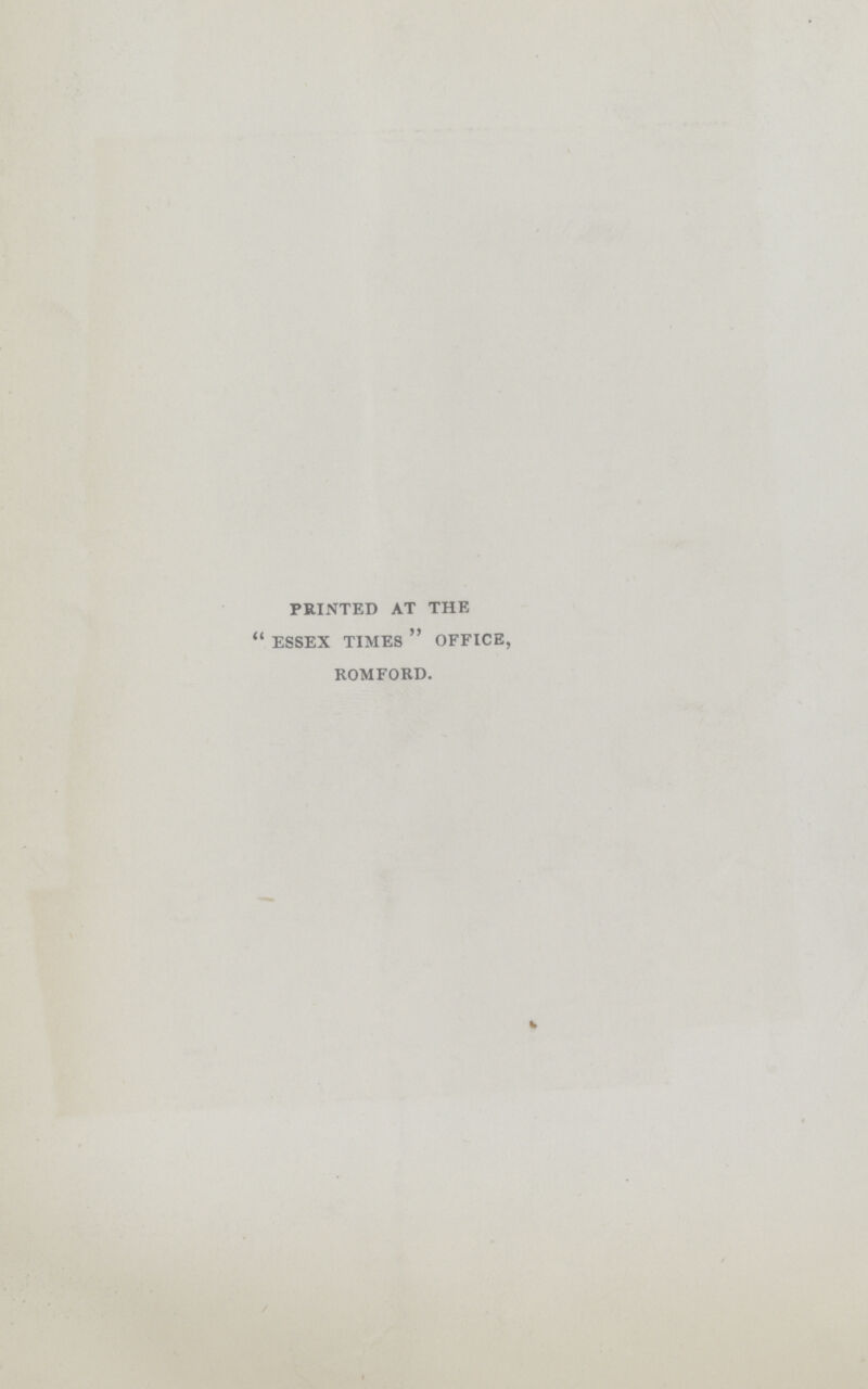 printed at the essex times office, romford.