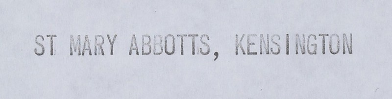 ARY ABBOTTS, KENSINGTON ST MARY AiMJIId, kbtolwblOw
