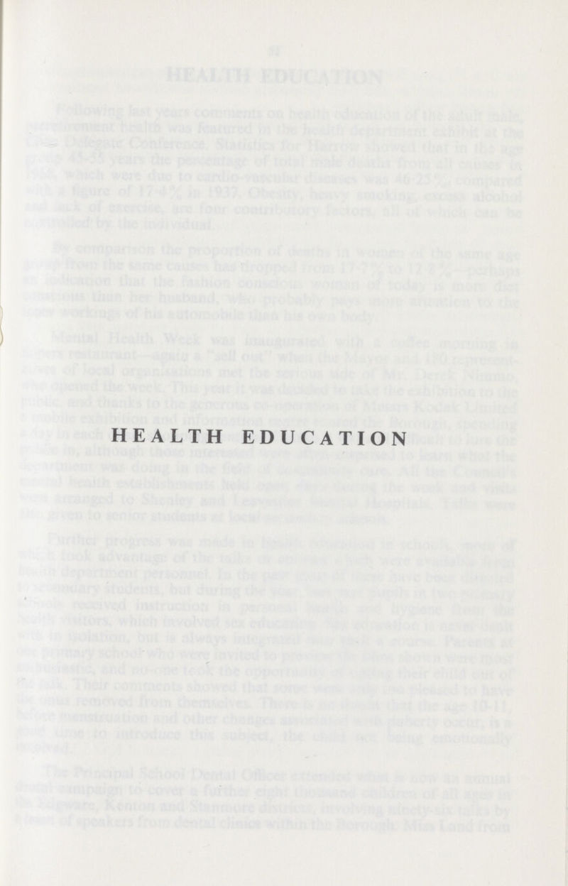 HEALTH EDUCATION