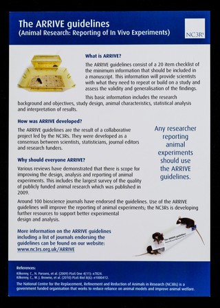 The ARRIVE guidelines : Animal Research: reporting of In Vivo Experiments / NC3Rs.