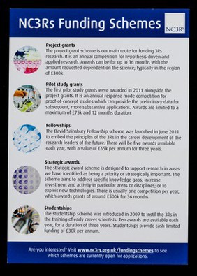 NC3Rs funding schemes / NC3Rs.