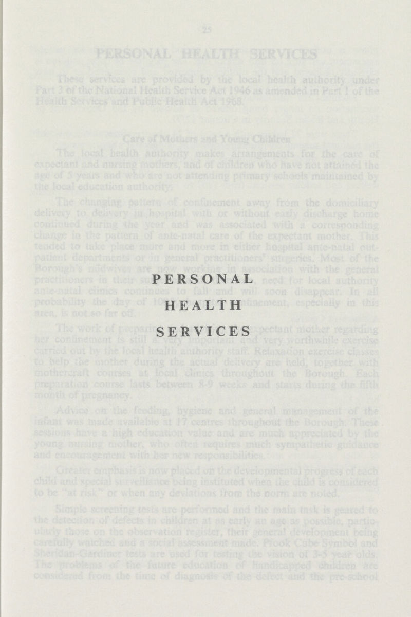 PERSONAL HEALTH SERVICES