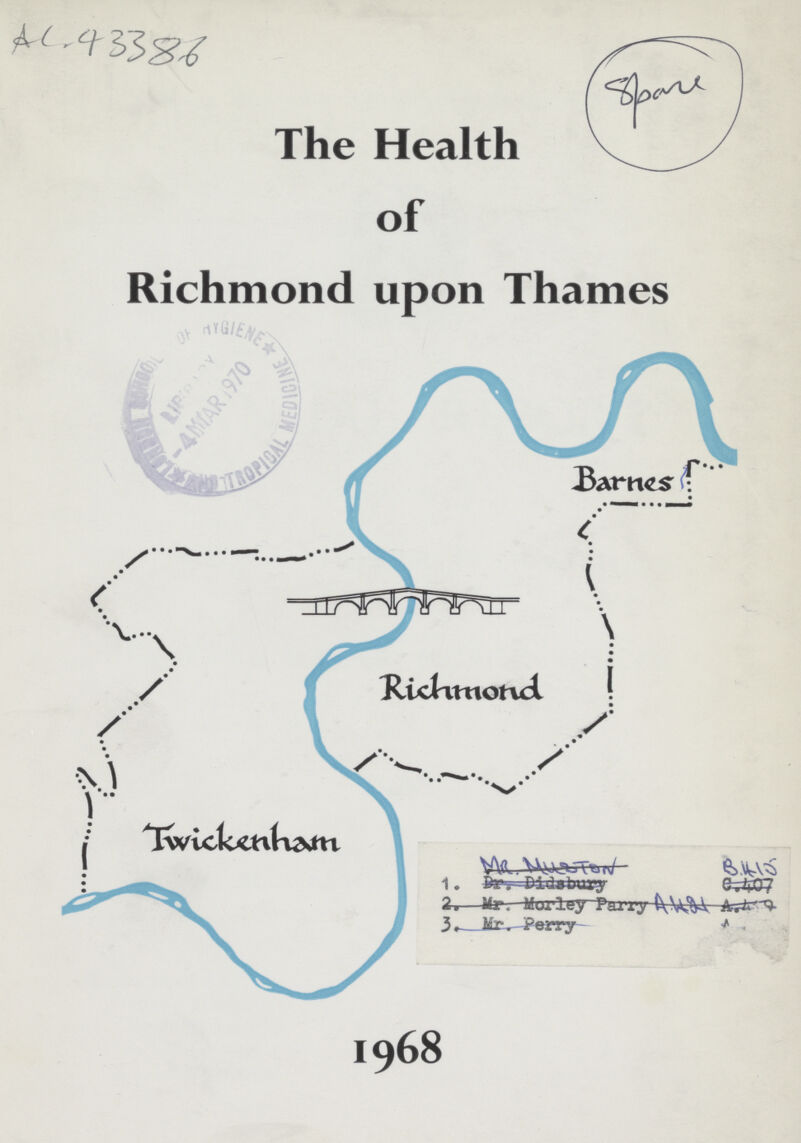 AC-43386 Spare The Health of Richmond upon Thames 1968