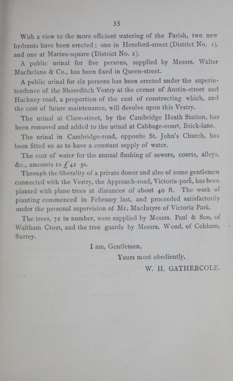 REPORT on the SANITARY CONDITION and VITAL STATISTICS of the parish of Saint Matthew, Bethnal Green, DURING THE YEAR 1878. BY GEORGE PADDOCK BATE, M.D., Fellow of the Royal College of Surgeons and Licentiate of the Royal College of Physicians of Edinburgh ; Fellow of the Royal Microscopical Society; and Medical Officer of Health for the Parish of Bethnal Green. london: forsa1th brothers, printers, 329, bethnal green road, e. 1879.