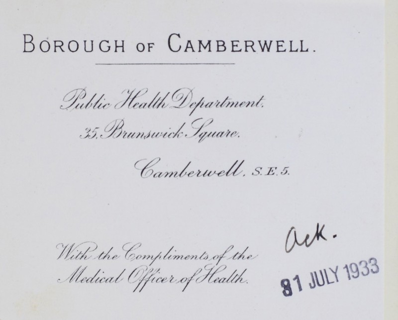 Borough of Camberwell.