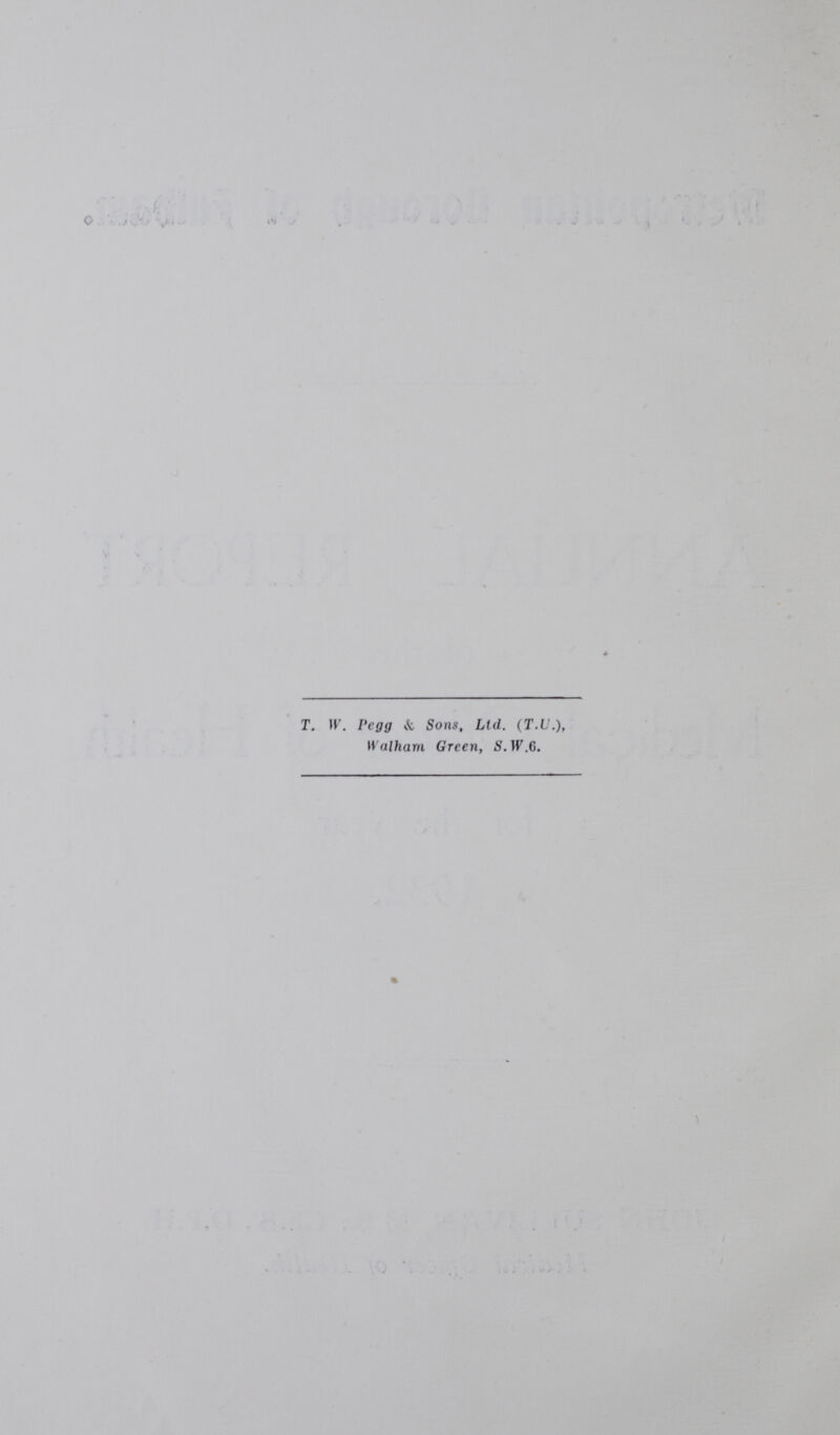 T. W. Pegg & Sons, Ltd. (T.U.), Walham Green, S. IF.6.