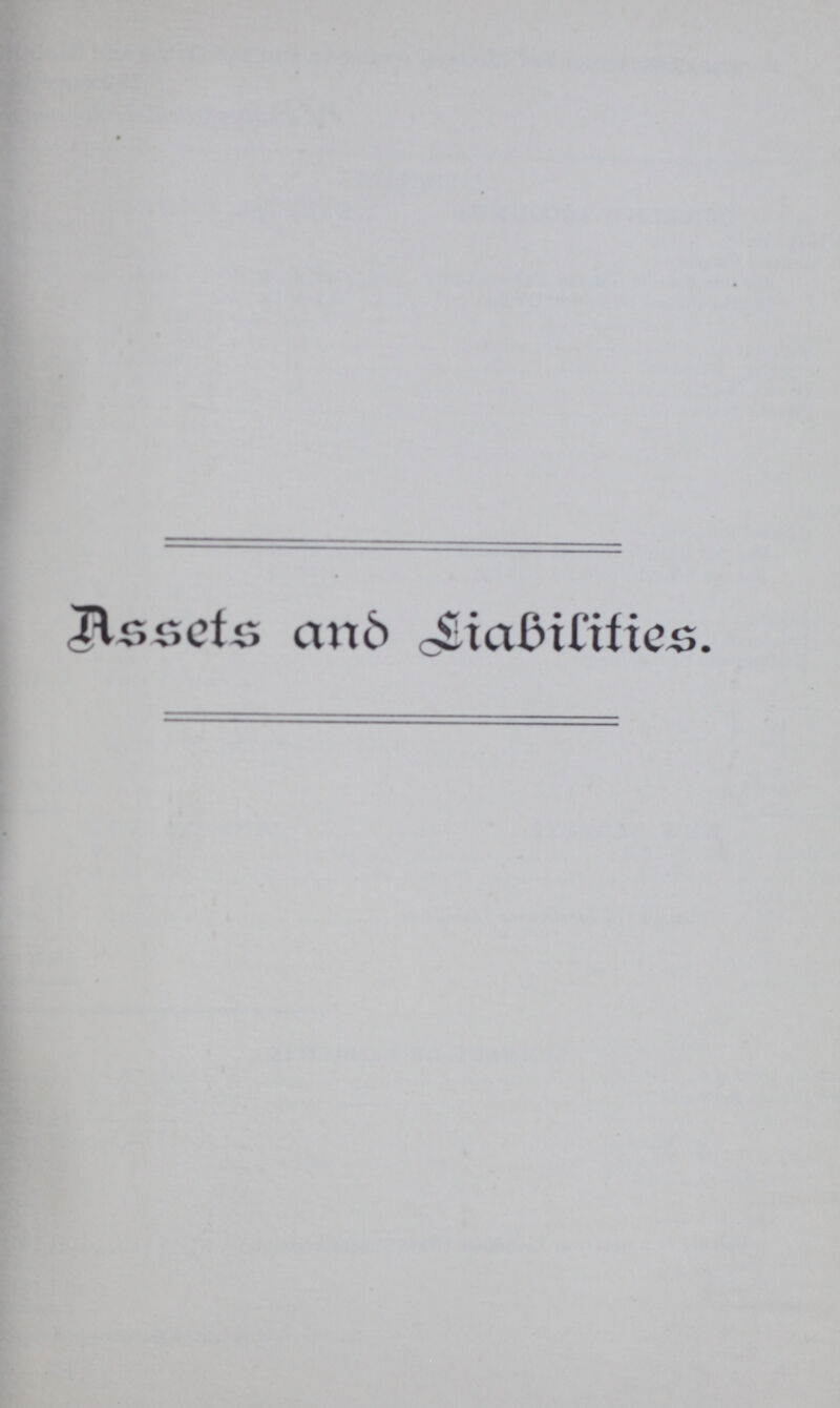 Jlsscts an6 c$ia0tCtftes.