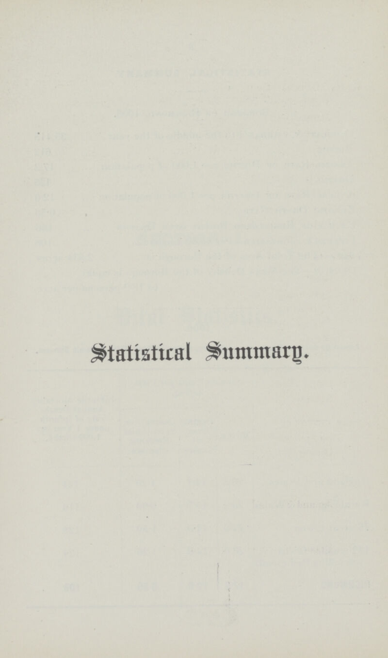 Statistical Summary.