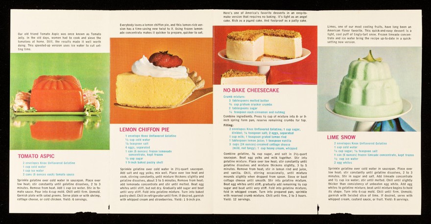 Quick-and-easy new ways to make classic American gelatine recipes with Knox unflavored gelatine.