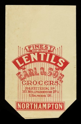 Finest lentils / Earl & Son.