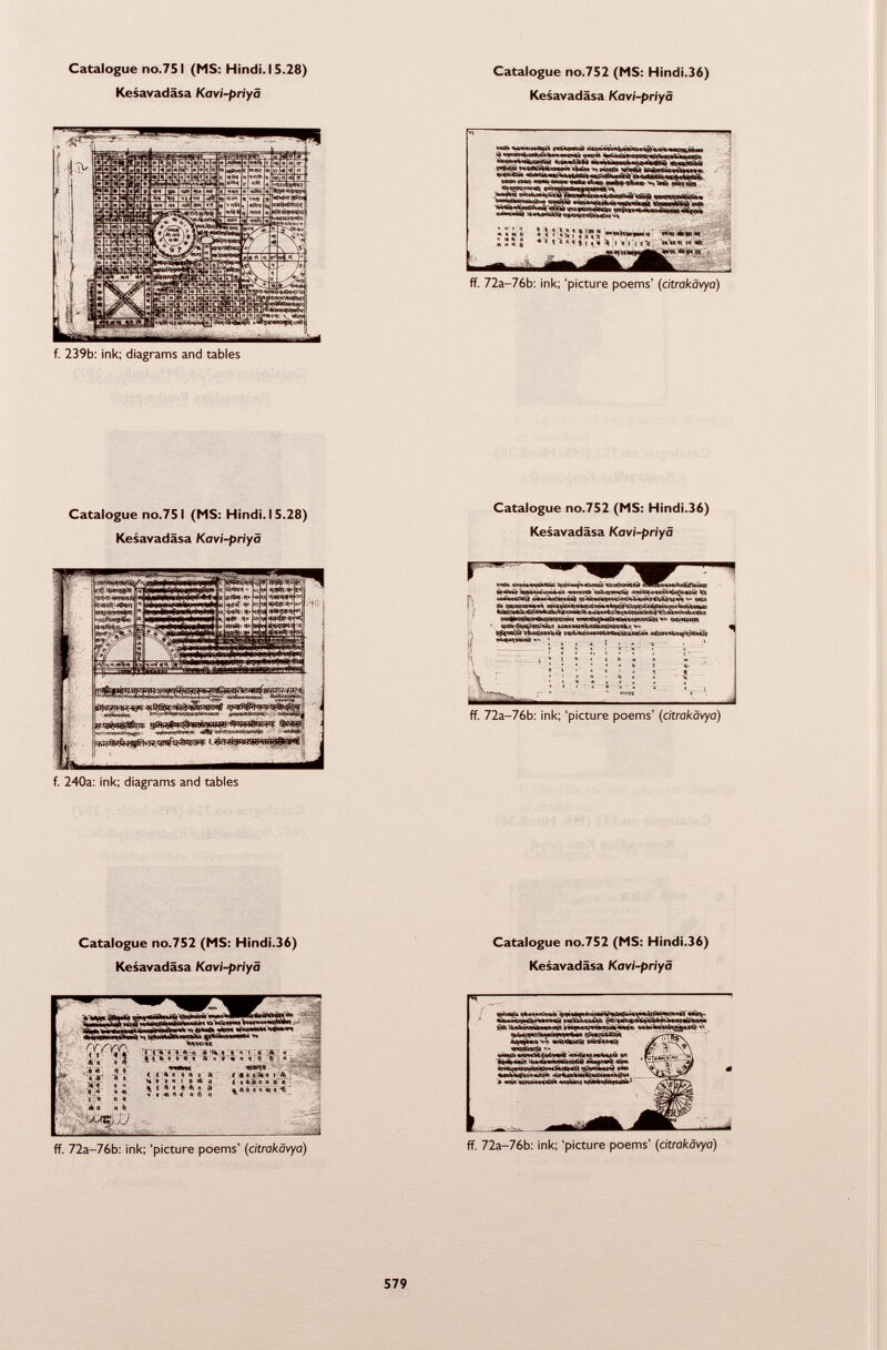 f. 239b: ink; diagrams and tables Catalogue no.75l (MS: Hindi. 15.28) Kesavadäsa Kavi-priyä ff. 72a-76b: ink; 'picture poems' ( citrakavya) ff. 72a-76b: ink; 'picture poems' ( citrakavya) Catalogue no.752 (MS: Hindi.36) Kesavadäsa Kavi-priyä f. 240a: ink; diagrams and tables Catalogue no.752 (MS: Hindi.36) Kesavadäsa Kavi-priyä , feÇtÇÔ J • I me i ff. 72a-76b: ink; 'picture poems' ( citrakavya) Catalogue no.752 (MS: Hindi.36) Kesavadäsa Kavi-priyä l^ViUÚ .. *i>iw»■¡ynwjuiftti . •SAWPRlUwfW 1 «* BñHMiSM iMÏWl RW«ÍîMlft ff. 72a-76b: ink; 'picture poems' ( citrakavya)