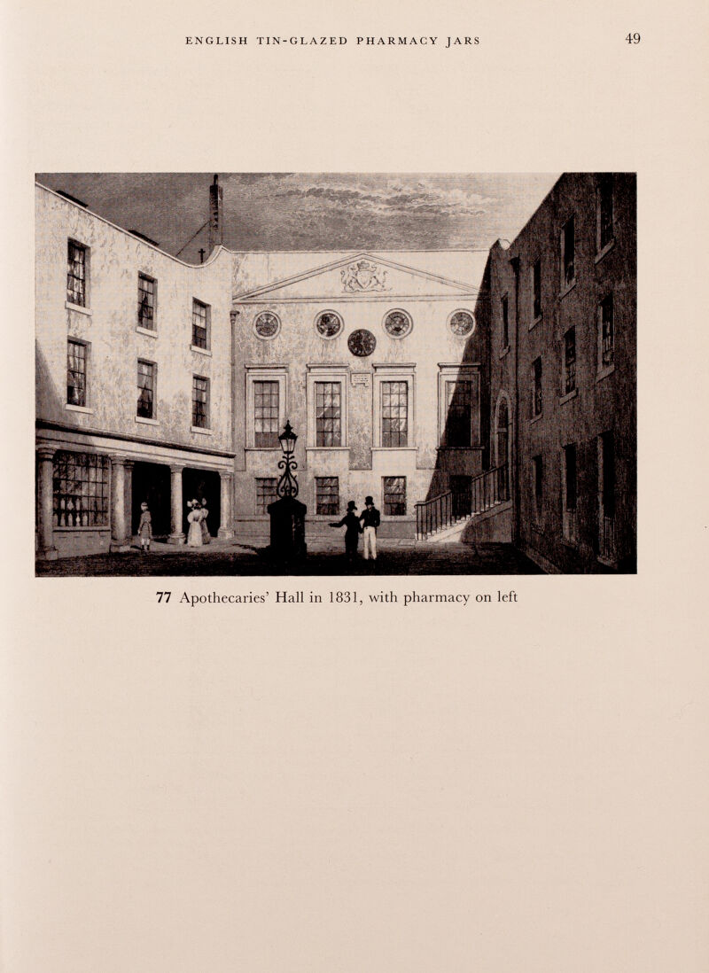 77 Apothecaries' Hall in 1831, with pharmacy on left