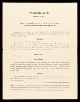 Bulletin. No. 32, Albuminuria / Clinical Department of The Vibrator Instrument Company.