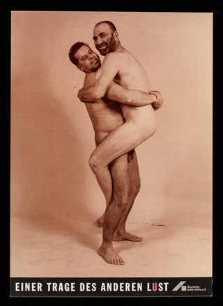 Einer Trage des anderen Lust / Deutsche AIDS-Hilfe ; Foto Friedrich Baumhauer ; Gestaltung Wolfgang Mudra.