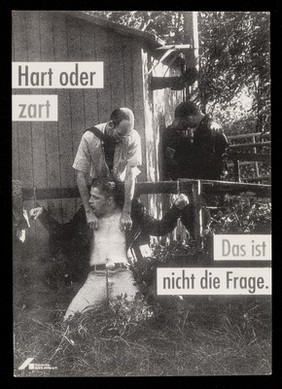 Hart  oder zart, das ist nicht die Frage / Deutsche AIDS-Hilfe ; Foto Jörg Mang ; Gestaltung  trash line.