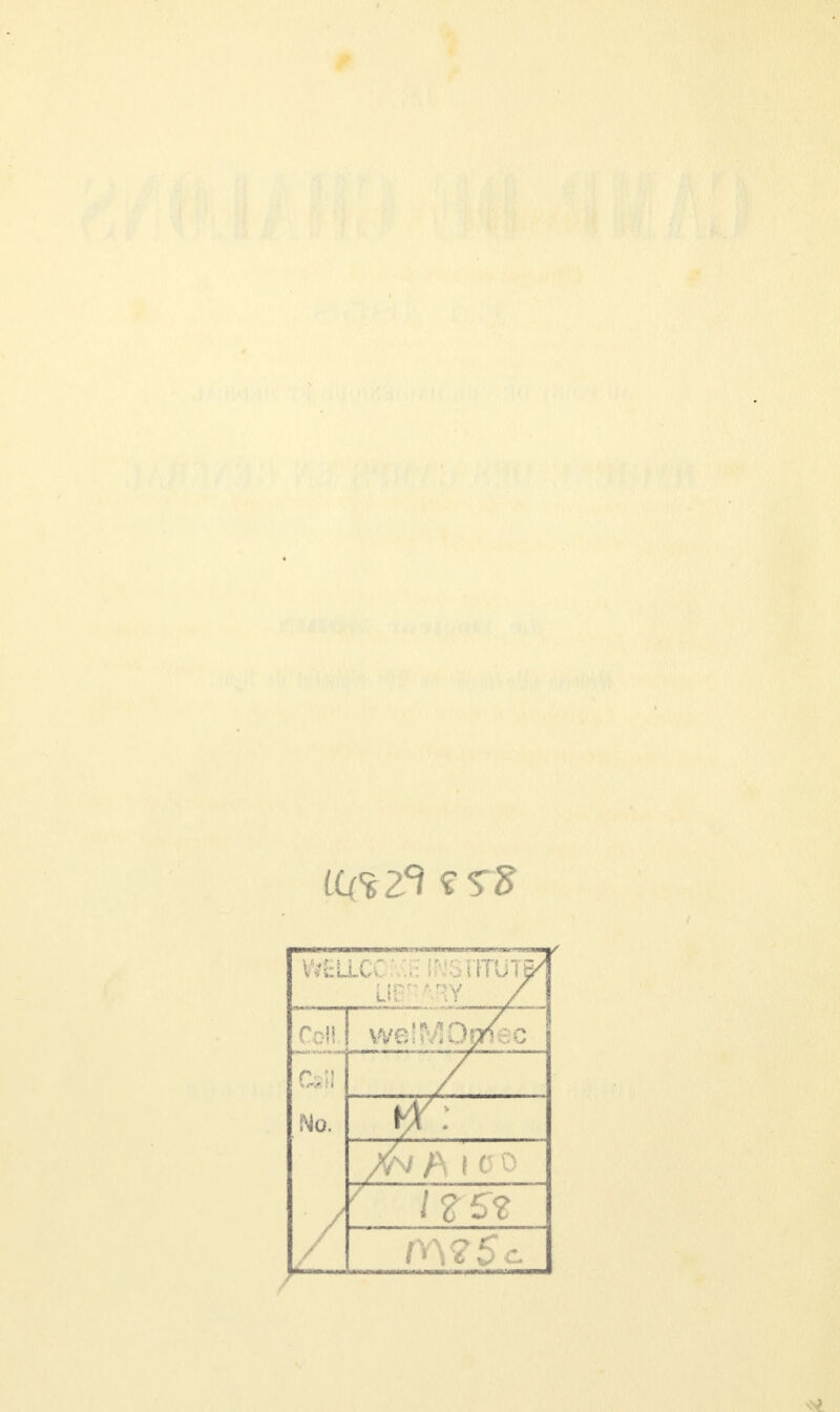 UBRAR* / 1 [ f] Côll No. / m?5c