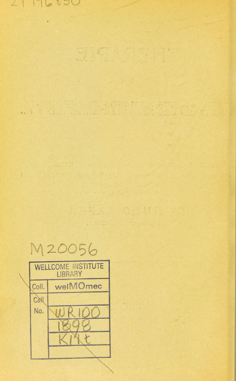 WELLCOME INSTITUTE LIBRARY £oll. welMOmec No.