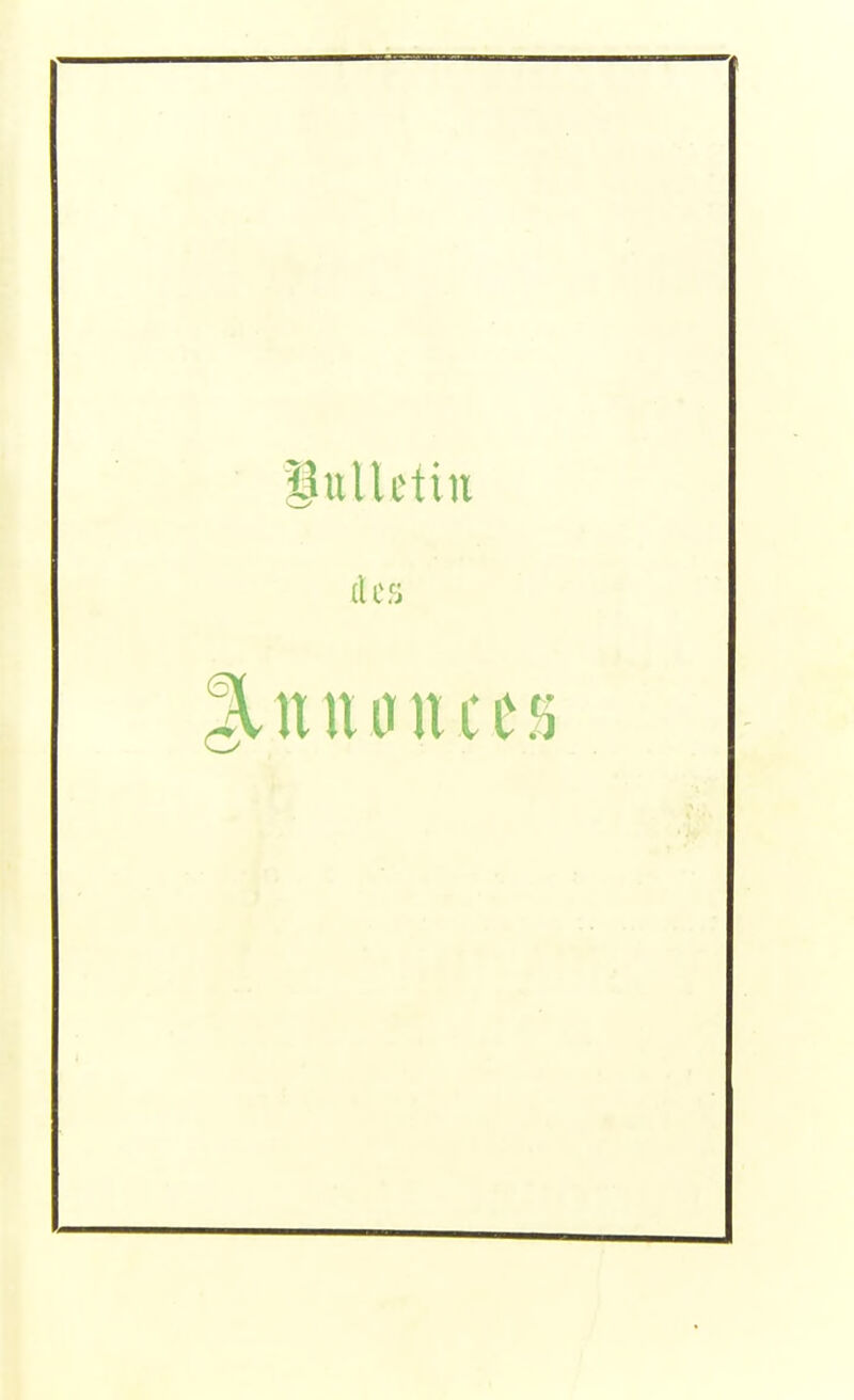 bulletin (les ^nuances
