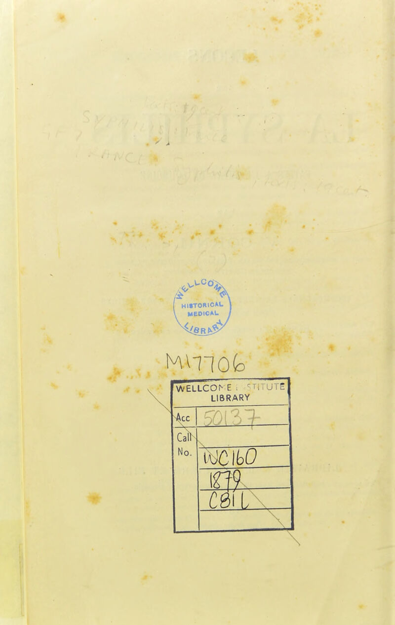 WELLCC^ E . LIBRARY CaV No.