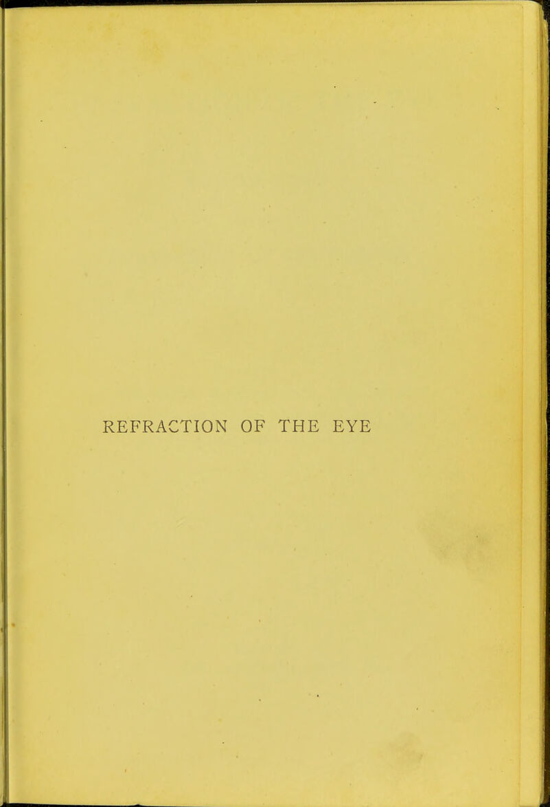 REFRACTION OF THE EYE