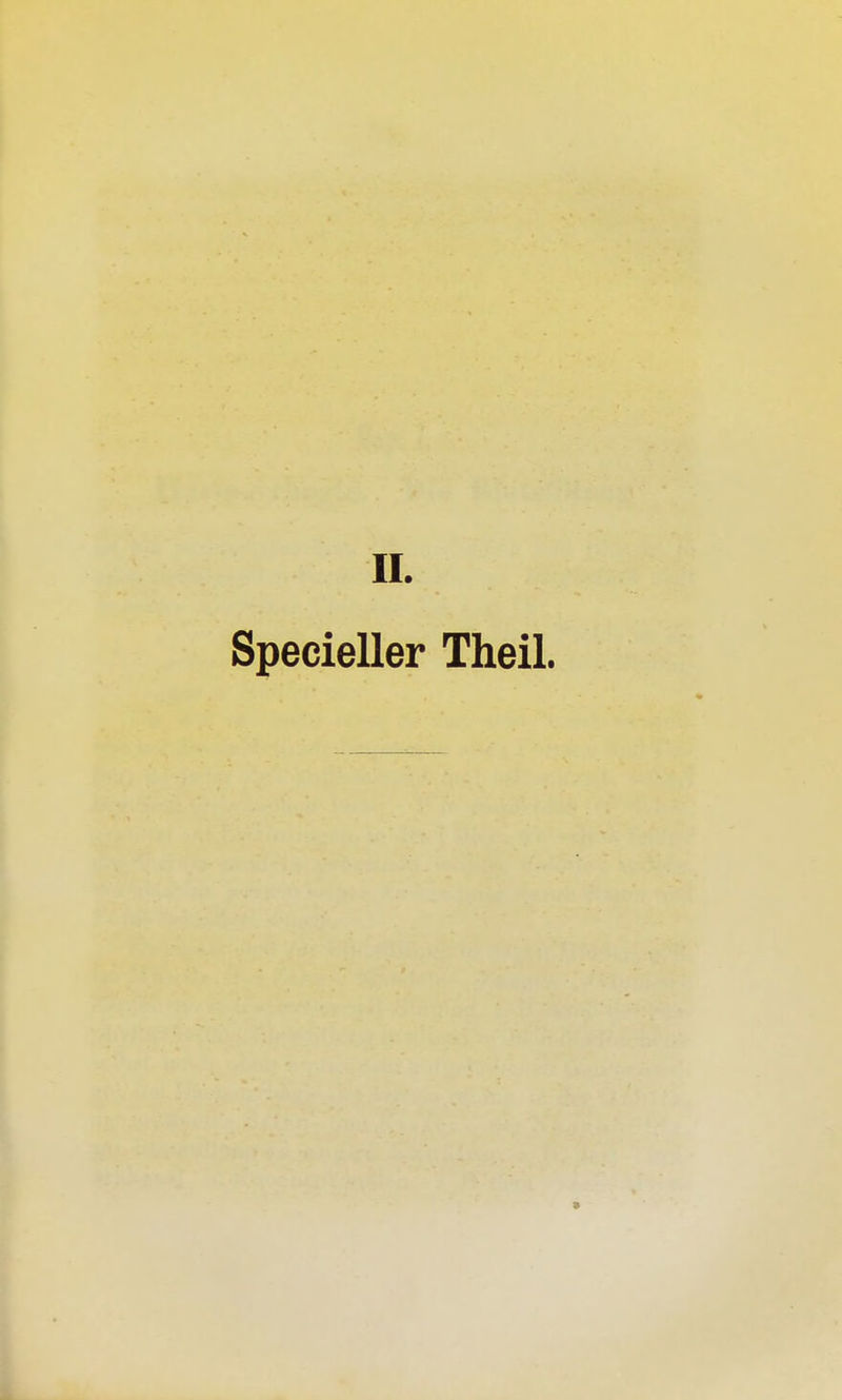 II. Specieller Theil.