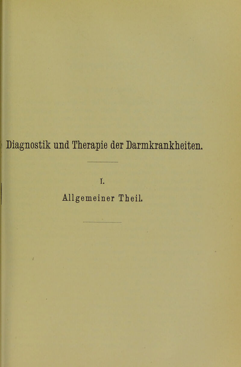 i. Allgemeiner Theil.