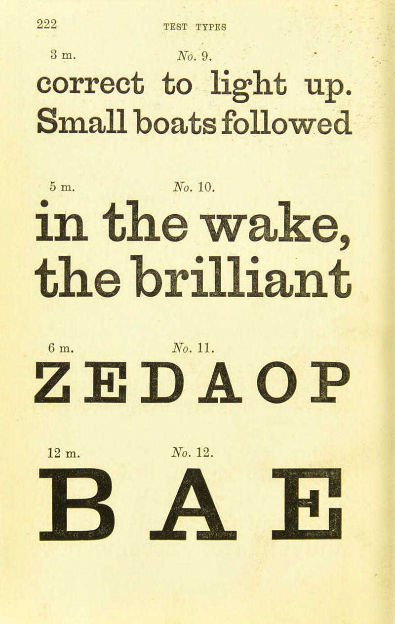 3 m. No. 9. correct to light up. Small boats followed 5 m. No. 10. in the wake, the brilliant 6 m. No. 11. ZEDAOP 12 m. No. 12. B AE