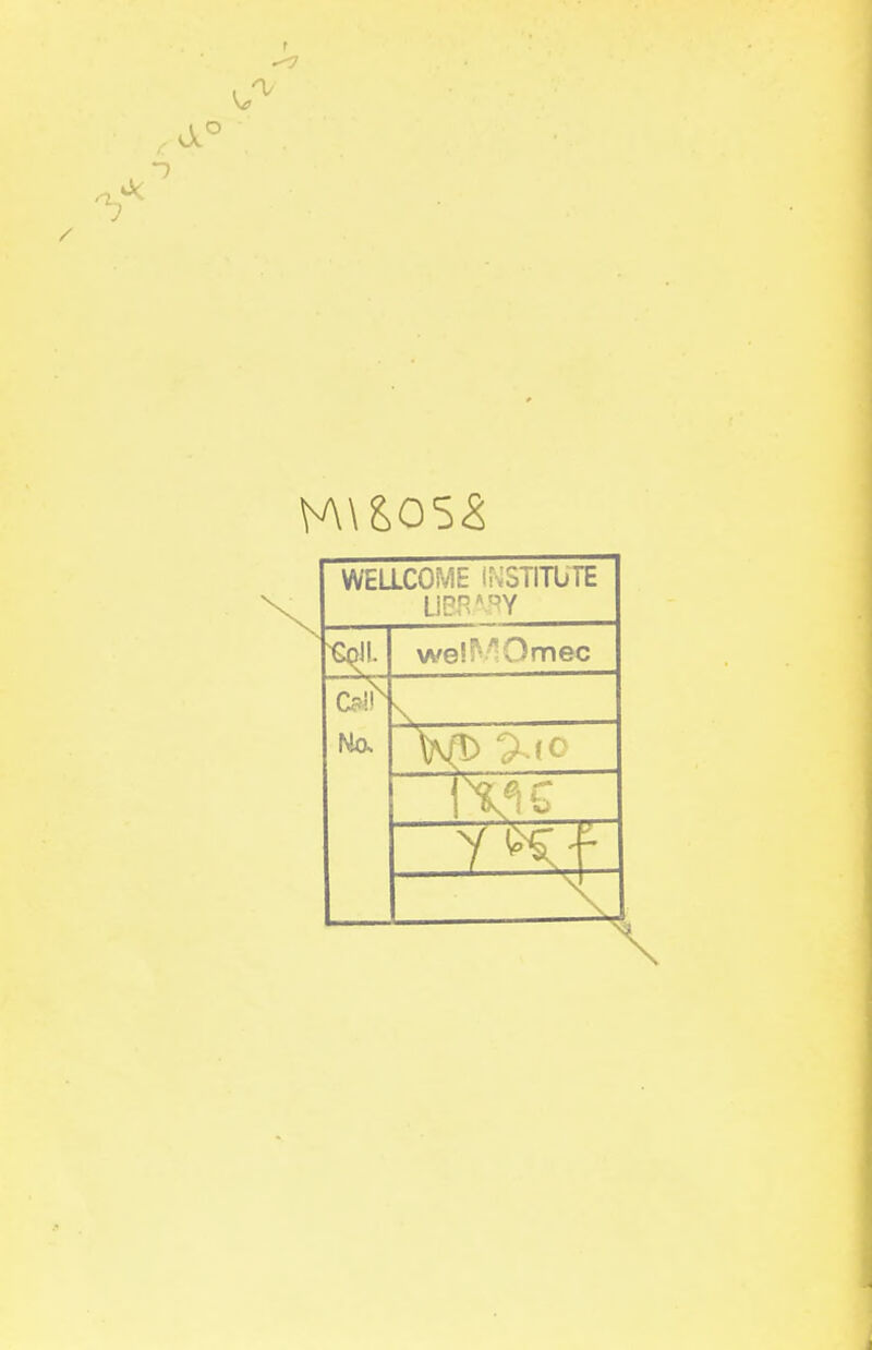 WELLCOME INSTITUTE weif^'Omec Ca^