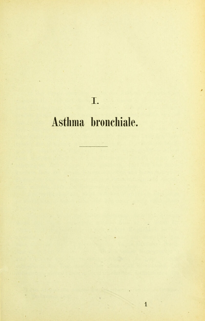 Asthma bronchiale. 1