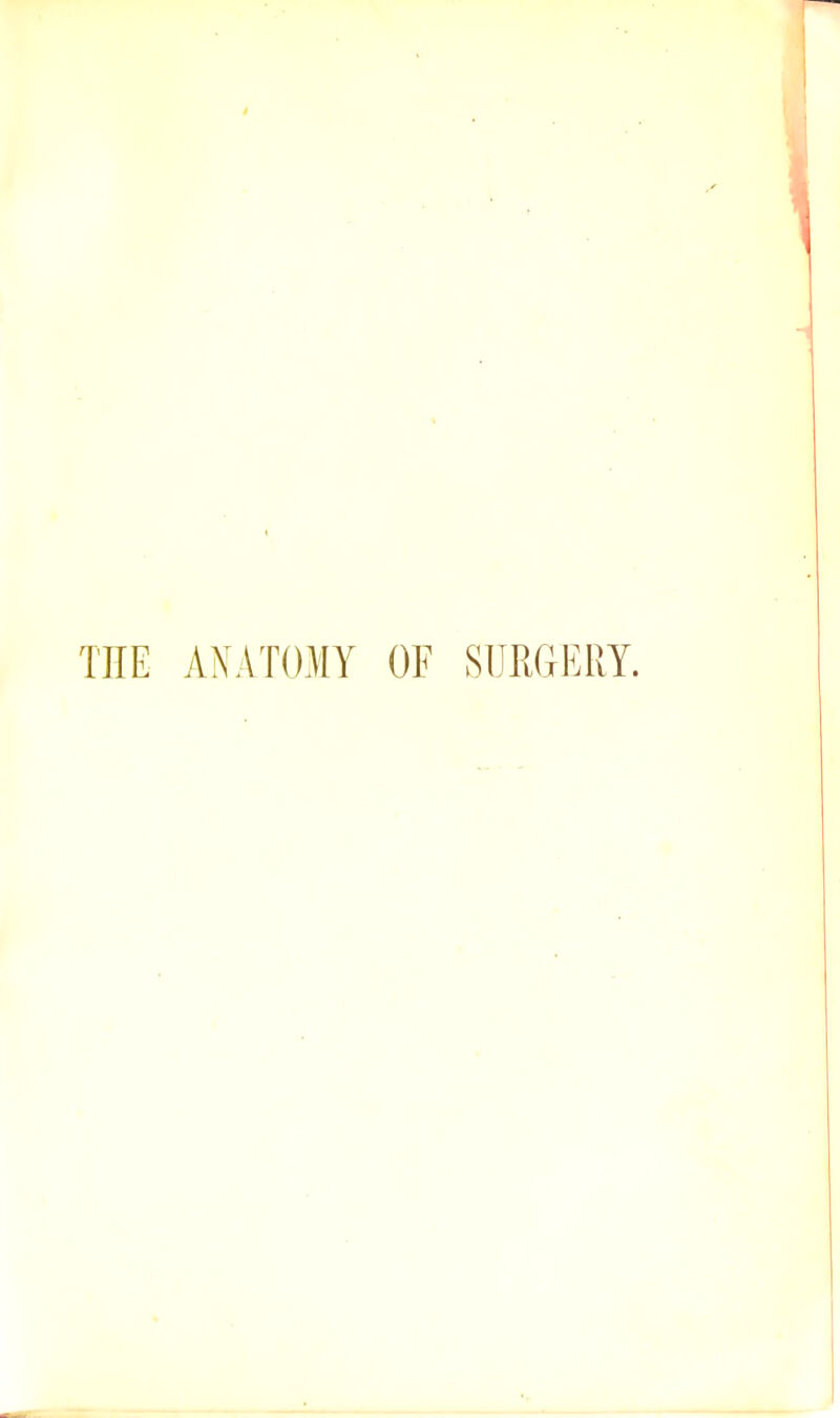 TEE ANATOMY OF SURGERY.