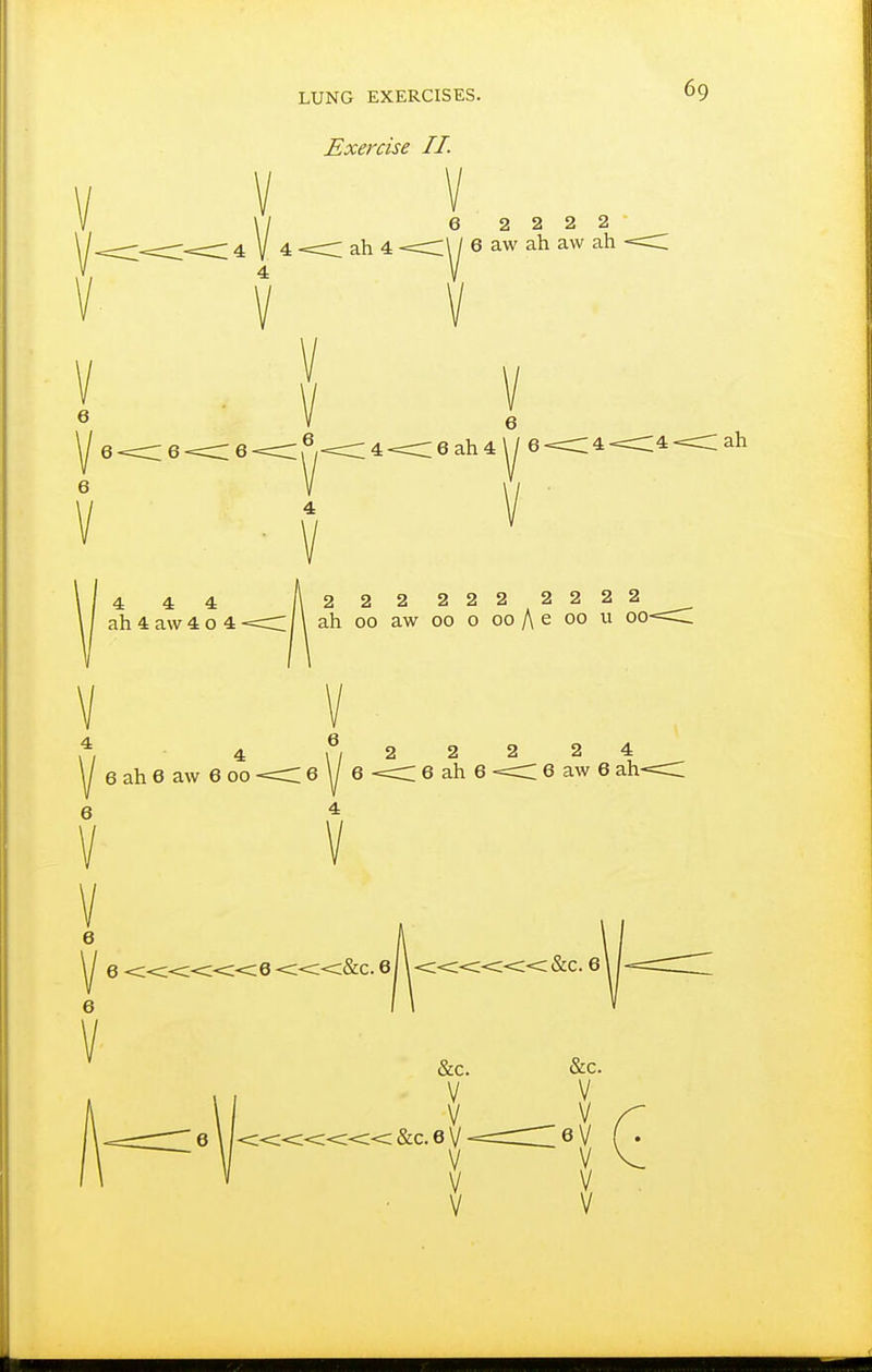 Exercise II. ■41/4 <C: ah 4 4 6 2 2 2 2 6 aw ah aw ah V V V V 6<r:6 .6 4 6ah4\/ 6<:C4<C4: 4 44 n 222222 2222 ah4aw4o 4-<rl\ ah 00 aw 00 0 00 A e 00 u 00- y 6 ah 6 aw 6 00 6 2 2 2 6 \/ 6 <r:6 ah 6 < V V 6 V 6 V :&c.6 &c. V V :&c.6V- i 2 4 6 aw 6 ah- :&c.6l &c. V V '6V V V V