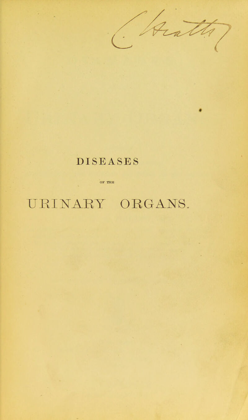 DISEASES URINARY ORGANS