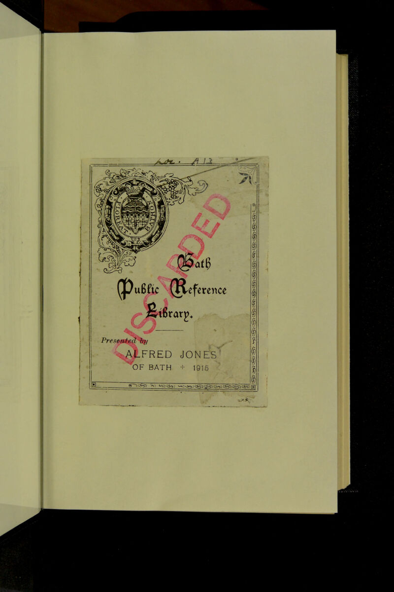 -/LLL eference ALFRED JONES' OF BATH i- 1915 if I)