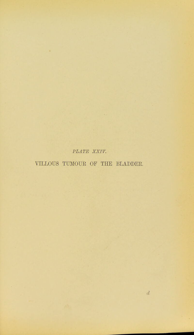 PLATE XXIV. VILLOUS TUMOUE OF THE BLADDEE.