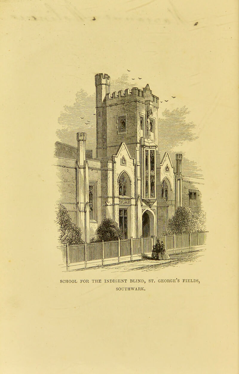 SCHOOL FOR THE INDIGENT BLIND, ST. GEORGe'S FIELDS, SOUTHWARK.