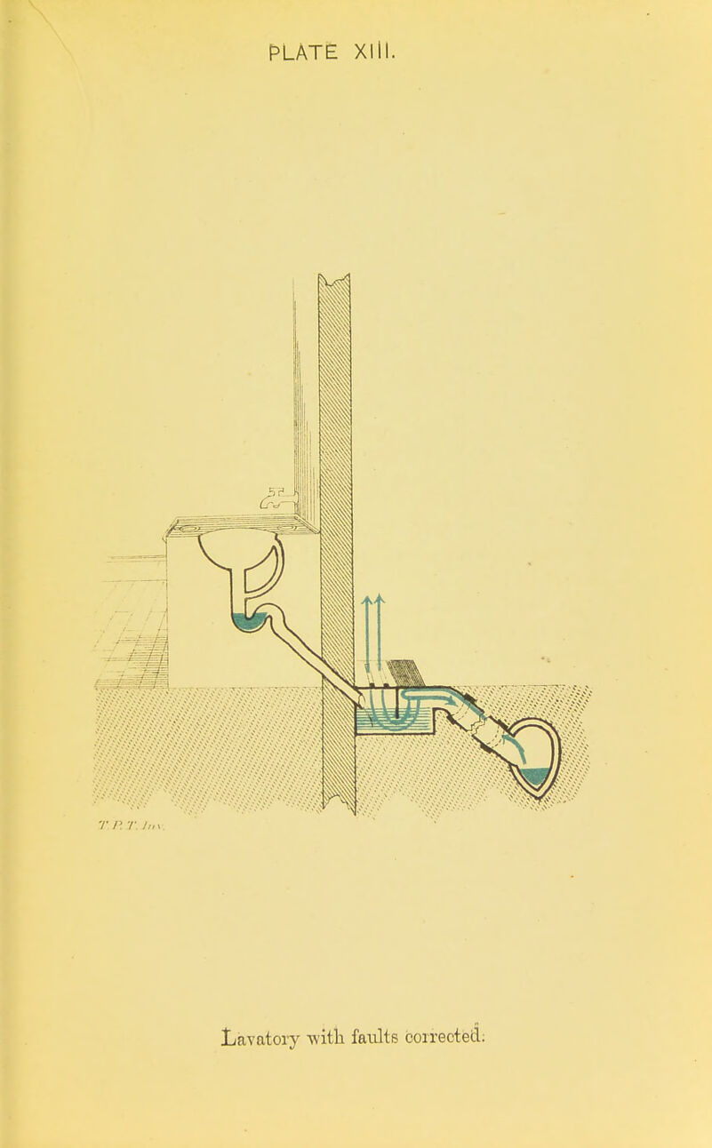Lavatory with faults corrected;