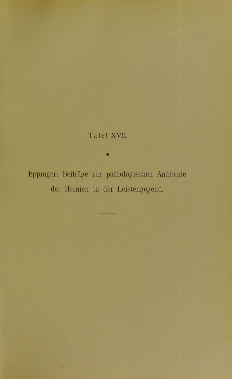 Eppinger: Beiträge zur pathologischen Anatomie der Hernien in der Leistengegend.