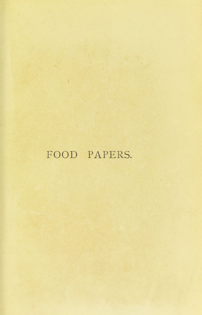 FOOD PAPERS.