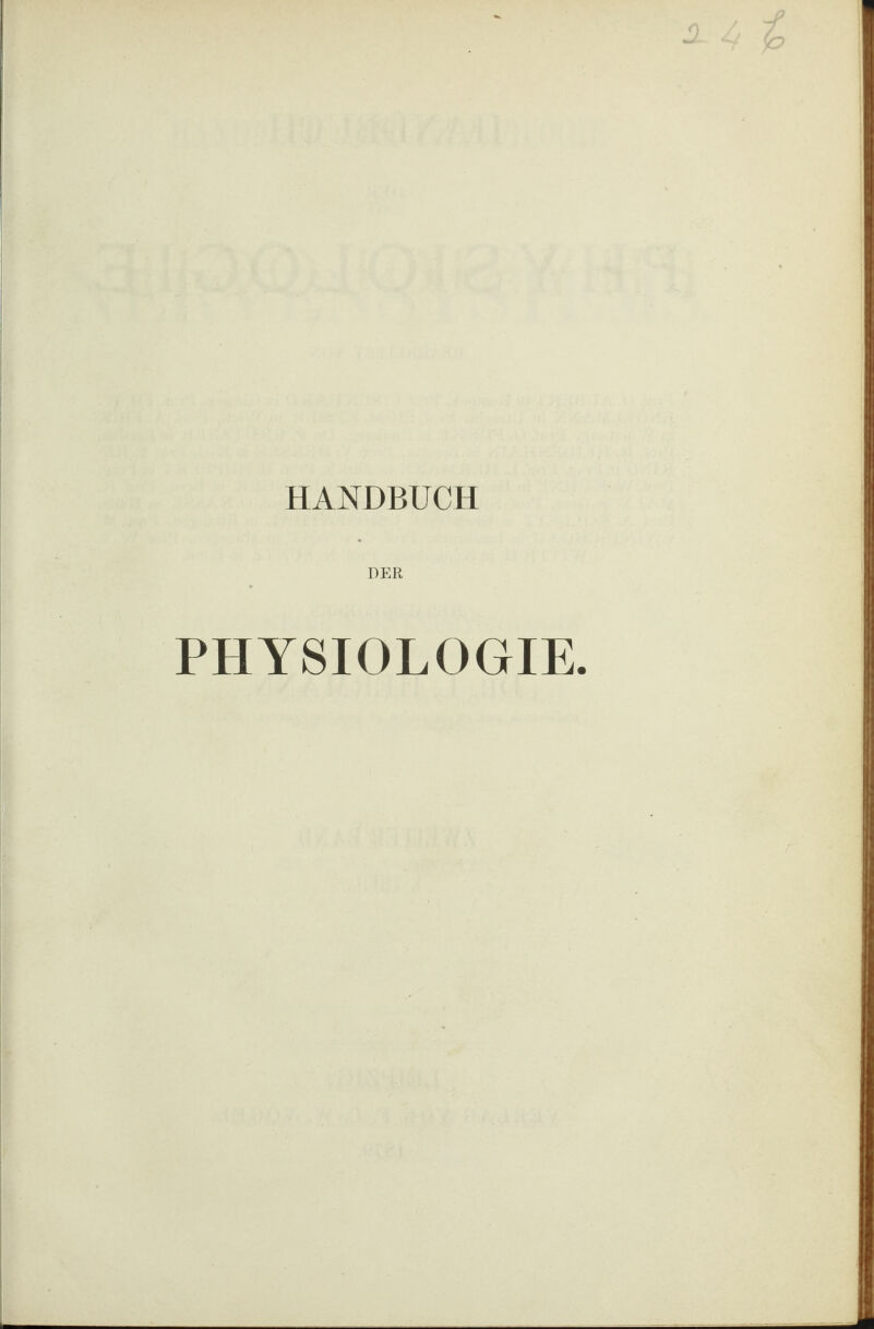 DER PHYSIOLOGIE.