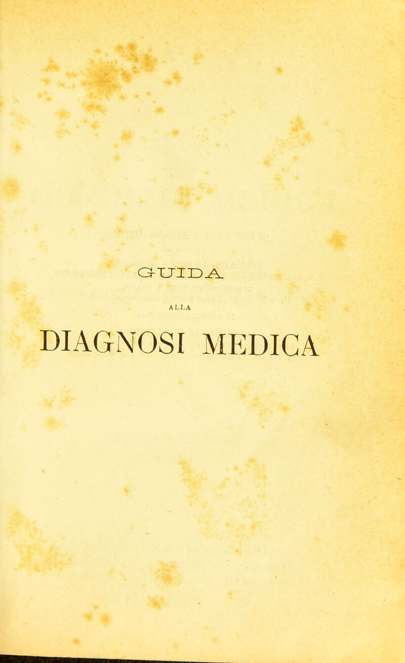 ALLA DIAGNOSI MEDICA