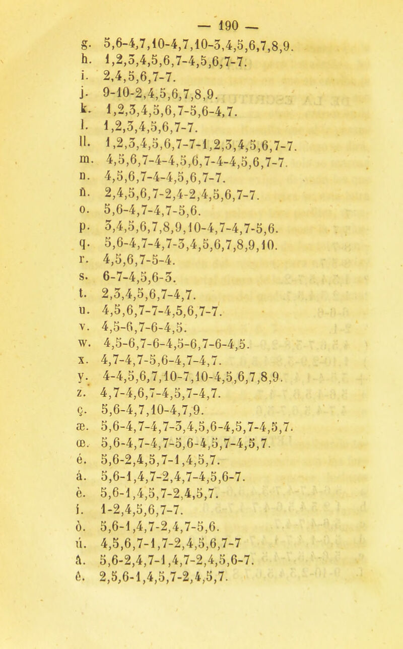 g. 5,6-4,7,10-4,7,10-3,4,5,6,7,8,9. h. 1,2,0,4,5,6,7-4,5,6,7-7. i. 2,4,5,6,7-7. j. 9-10-2,4,5,6,7,8,9. 1,2,3,4,5,6,7-5,6-4,7. I. 1,2,3,4,5,6,7-7. II. 1,2,3,4,5,6,7-7-1,2,3,4,5,6,7-7. m. 4,5,6,7-4-4,5,6,7-4-4,5,6,7-7. n. 4,5,6,7-4-4,5,6,7-7. fl. 2,4,5,6,7-2,4-2,4,5,6,7-7. 0. 5,6-4,7-4,7-5,6. p. 3,4,5,6,7,8,9,10-4,7-4,7-5,6. q. 5,6-4,7-4,7-3,4,5,6,7,8,9,10. r. 4,5,6,7-5-4. s. 6-7-4,5,6-3. t. 2,5,4,5,6,7-4,7. u. 4,5,6,7-7-4,5,6,7-7. V. 4,5-6,7-6-4,5. w. 4,5-6,7-6-4,5-6,7-6-4,5. X. 4,7-4,7-5,6-4,7-4,7. y. 4-4,5,6,7,10-7,10-4,5,6,7,8,9. z.' 4,7-4,6,7-4,5,7-4,7. c. 5,6-4,7,10-4,7,9. se. 5,6-4,7-4,7-3,4,5,6-4,5,7-4,5,7. (je. 5,6-4,7-4,7-5,6-4,5,7-4,5,7. é. 5,6-2,4,5,7-1,4,5,7. á. 5,6-1,4,7-2,4,7-4,5,6-7. é. 5,6-1,4,5,7-2,4,5,7. 1. 1-2,4,5,6,7-7. ó. 5,6-1,4,7-2,4,7-5,6. ú. 4,5,6,7-1,7-2,4,5,6,7-7 á. 5,6-2,4,7-1,4,7-2,4,5,6-7. é. 2,5,6-1,4,5,7-2,4,5,7.