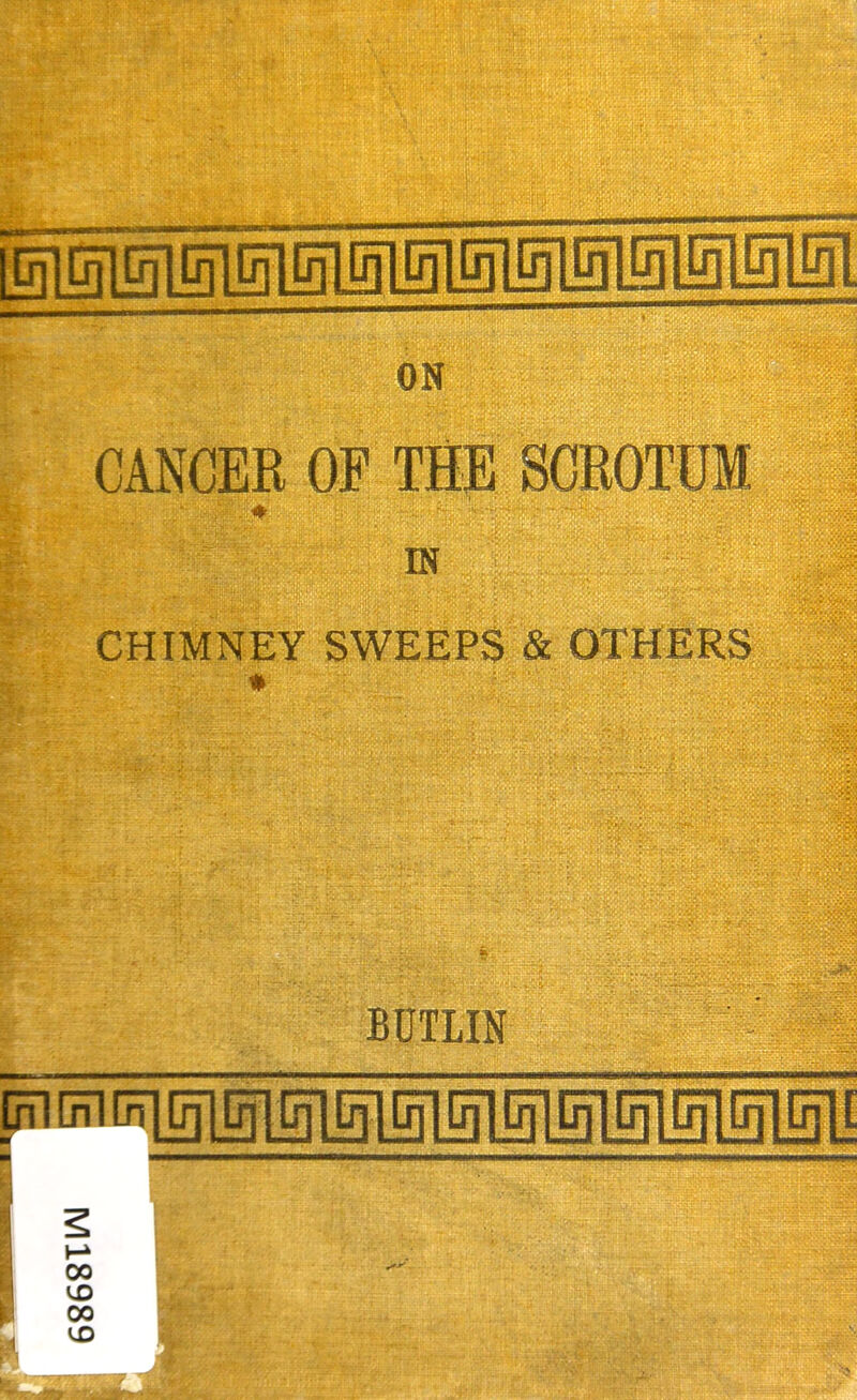 ON CANCER OF THE SCROTUM CHIMNEY SWEEPS & OTHERS » BUTLIN