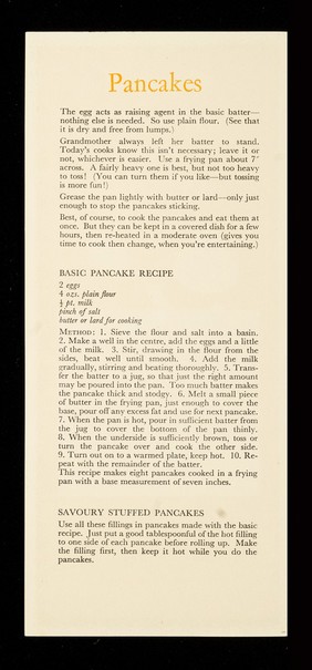 Pancake day : any day / British Egg Information Service.