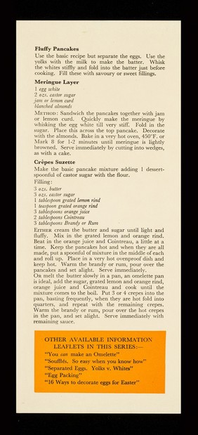 Pancake day : any day / British Egg Information Service.