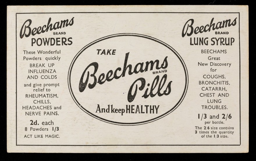 Beechams "B" puzzle : "B" is for Beechams, and many other things. See who can count the greatest number ...  / Beechams.