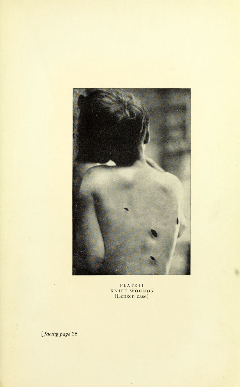 PLATE 11 KNIFE WOUNDS (Lenzen case)