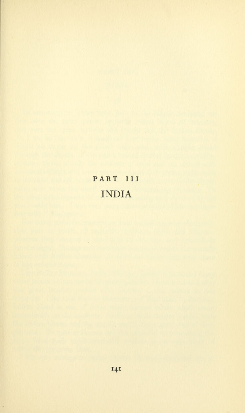 PART III INDIA I4I