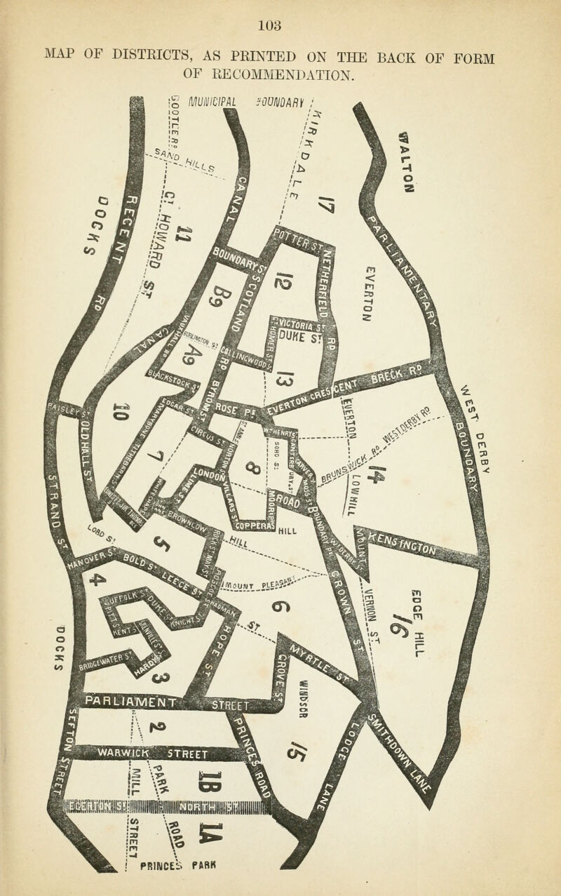 aiAP OF DISTRICTS, AS PRINTED ON THE BACK OF FORM OF RECOMMENDATION.